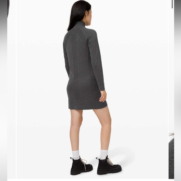 Lululemon Size 6 Keep it Cozy Sweater Dress Graphite Grey - Picture 7 of 8